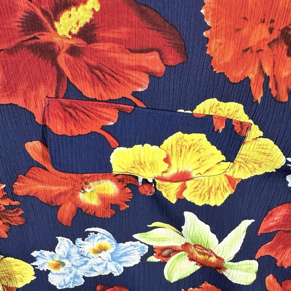 Christie & Jill Shirt Womens 3X Floral Print Short Sleeve Blouse Top Button Down - Picture 6 of 11
